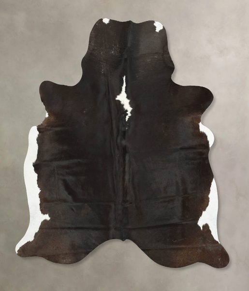 Chocolate and White Cowhide Rug #B14625