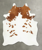 Brown and White Cowhide Rug #B14658