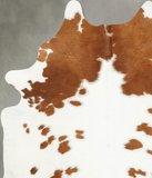 Brown and White Cowhide Rug #B14658