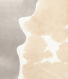 Beige and White Cowhide Rug #B1476