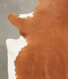 Brown and White Regular Cowhide Rug #B1515