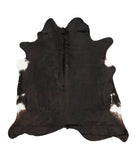 Solid Black Cowhide Rug #B1543HUDSN
