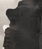Solid Black Cowhide Rug #B1557
