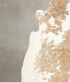 Beige and White Cowhide Rug #B1594