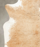 Beige and White Cowhide Rug #B1604