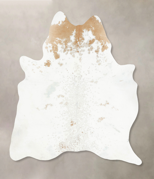 Beige and White Cowhide Rug #B16796