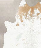 Beige and White Cowhide Rug #B16796