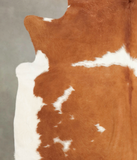 Brown and White Cowhide Rug #B1688