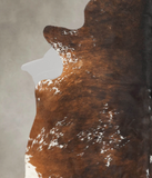 Salt and Pepper Brown Cowhide Rug #B1702