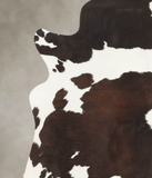 Chocolate and White Cowhide Rug #B1703