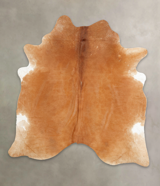 Solid Brown Cowhide Rug #B1708