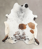 Salt and Pepper Brown Cowhide Rug #B1742