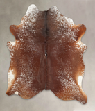 Salt and Pepper Brown Cowhide Rug #B1744