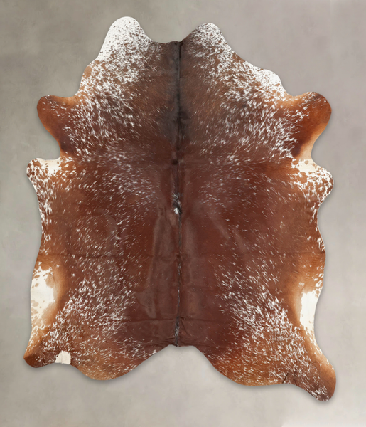 Salt and Pepper Brown Cowhide Rug #B1744