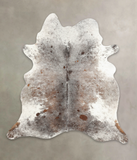 Salt and Pepper Brown Cowhide Rug #B1758