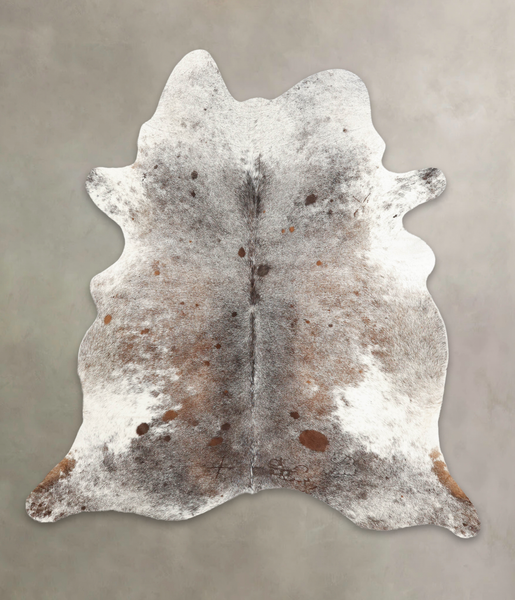 Salt and Pepper Brown Cowhide Rug #B1758