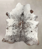 Salt and Pepper Brown Cowhide Rug #B1780