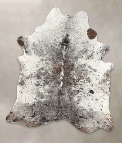 Salt and Pepper Brown Cowhide Rug #B1780