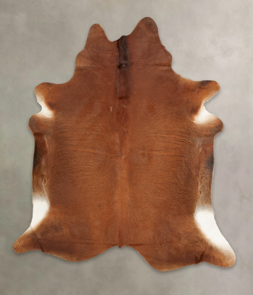 Solid Brown Cowhide Rug #B1792