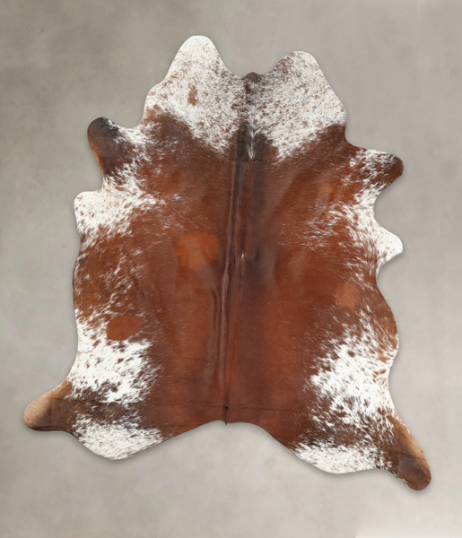Salt and Pepper Brown Cowhide Rug #B1810