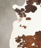 Chocolate and White Cowhide Rug #B1812