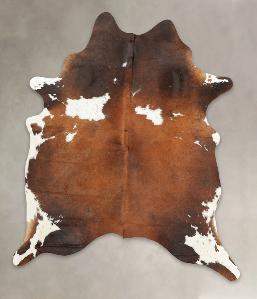 Chocolate and White Cowhide Rug #B1825