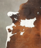 Chocolate and White Cowhide Rug #B1825