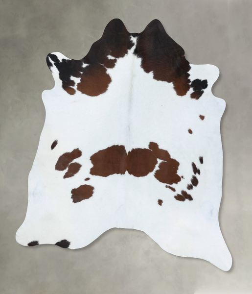 Brown and White Cowhide Rug #B18504