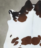 Brown and White Cowhide Rug #B18504