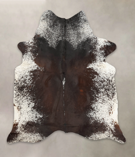 Salt and Pepper Brown Cowhide Rug #B1855