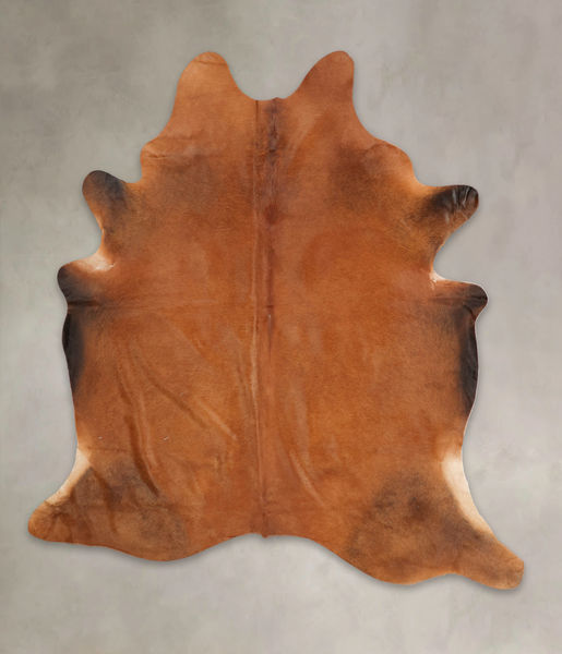 Solid Brown Cowhide Rug #B1860