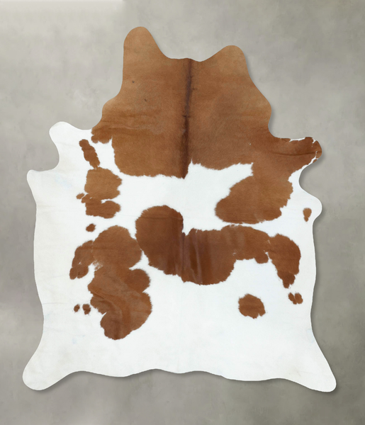 Brown and White Cowhide Rug #B18617