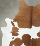 Brown and White Cowhide Rug #B18617