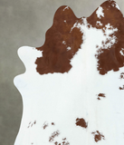 Brown and White Cowhide Rug #B18620