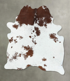 Brown and White Cowhide Rug #B18625
