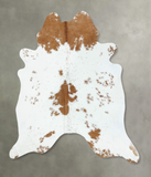 Brown and White Cowhide Rug #B18626