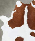 Brown and White Cowhide Rug #B18659