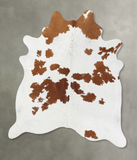 Brown and White Cowhide Rug #B18674