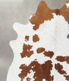 Brown and White Cowhide Rug #B18674