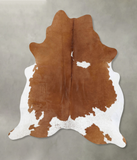 Brown and White Cowhide Rug #B18739
