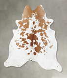 Brown and White Cowhide Rug #B18755