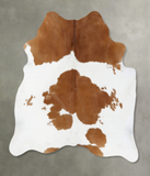 Brown and White Cowhide Rug #B18768