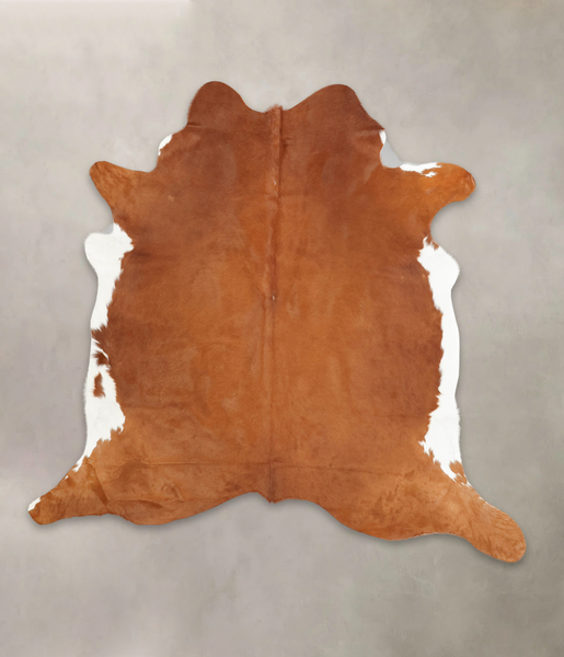 Brown and White Regular Cowhide Rug #B1904