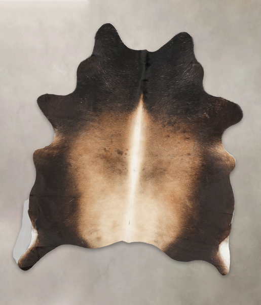 Brown with Red Cowhide Rug #B1906