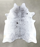 Salt and Pepper Black Cowhide Rug #B19069
