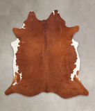 Brown and White Regular Cowhide Rug #B1910