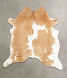 Beige and White Cowhide Rug #B1915