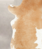 Beige and White Cowhide Rug #B1915