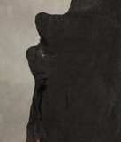 Solid Black Cowhide Rug #B1934