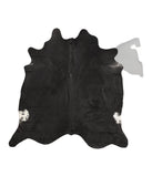 Solid Black Cowhide Rug #B1936HUDSN